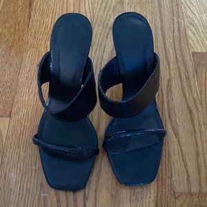 Black mule heels